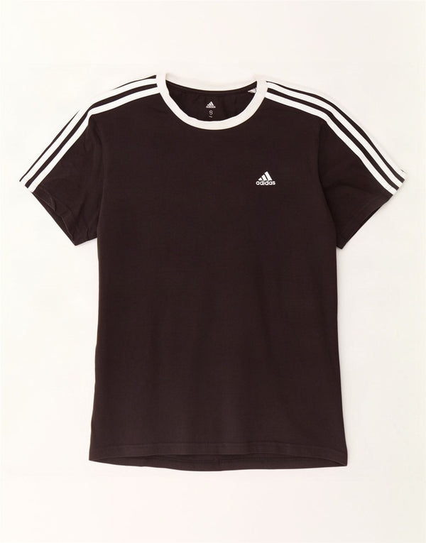 Adidas γυναικείο μπλουζάκι υπερμεγέθη τοπ UK 8/10 Μικρό μαύρο βαμβακερό