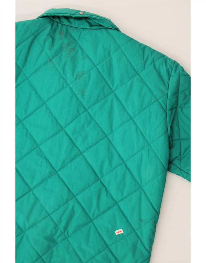FILA Womens Quilted Jacket IT 46 Large Turquoise Polyester Vintage Fila and Second-Hand Fila from Messina Hembry 