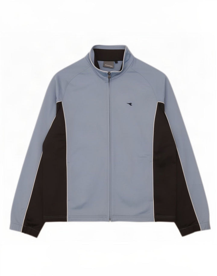 Γυναικεία αθλητική φόρμα Diadora Top Jacket UK 16 Large Blue Colourblock Polyester