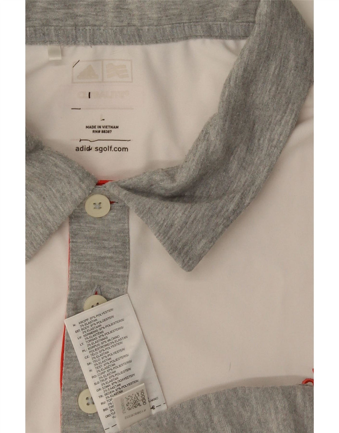 Ανδρικό πουκάμισο Adidas Climalite Polo Large Grey Colourblock Polyester
