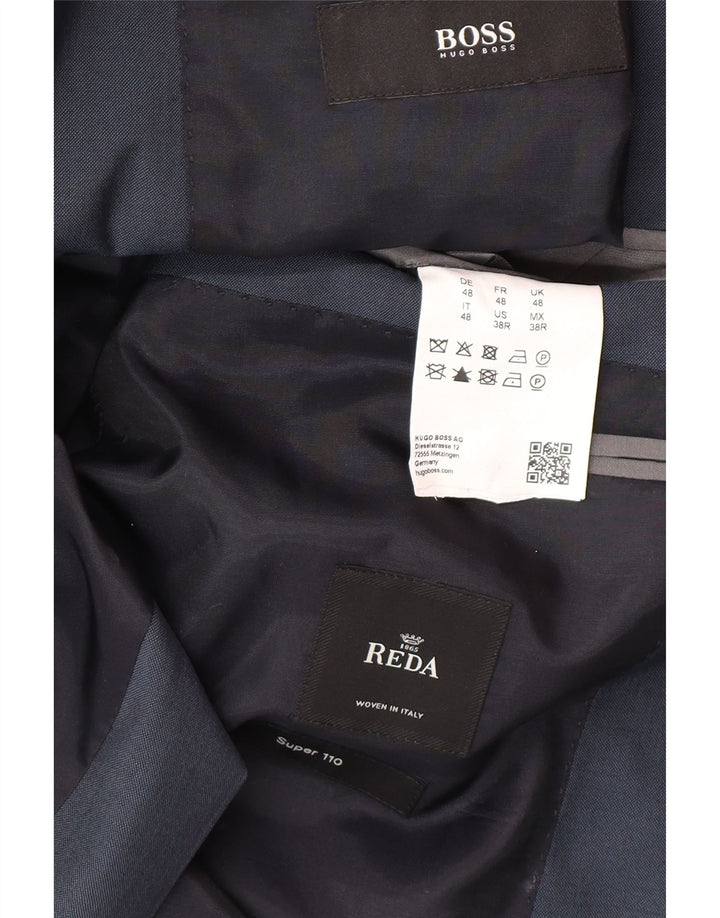 Ανδρικό τζάκετ Hugo Boss με 2 κουμπιά σακάκι IT 48 Μαλλί μεσαίου Navy