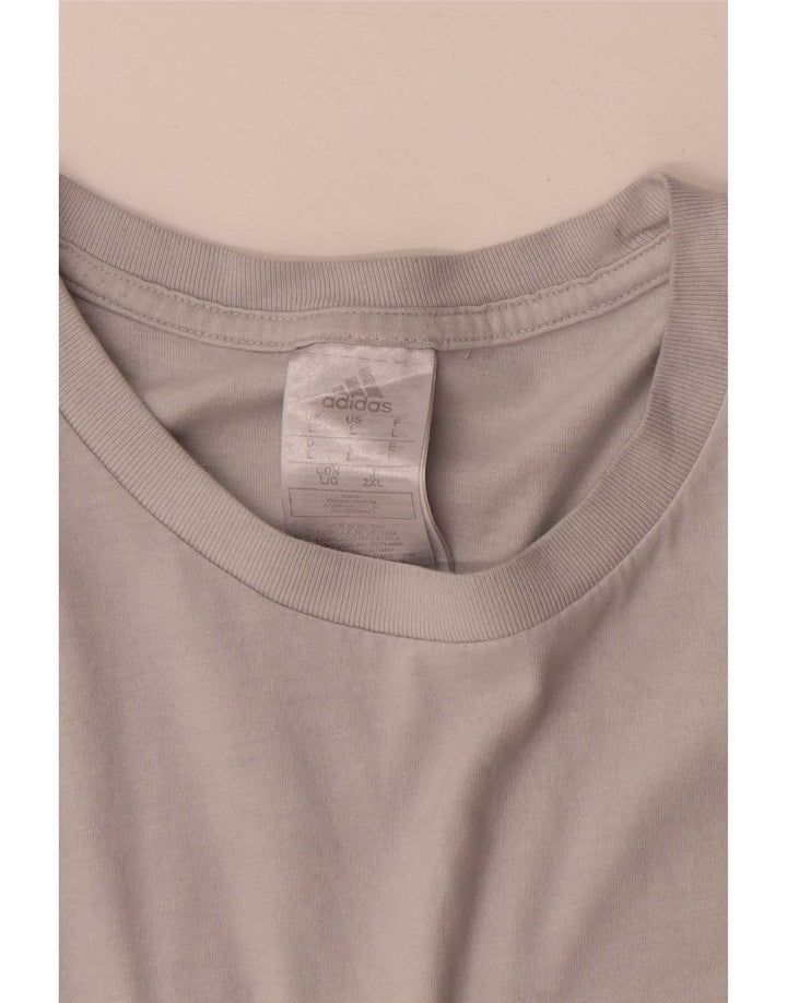 Ανδρικό T-Shirt Adidas Top μεγάλο λευκό βαμβακερό