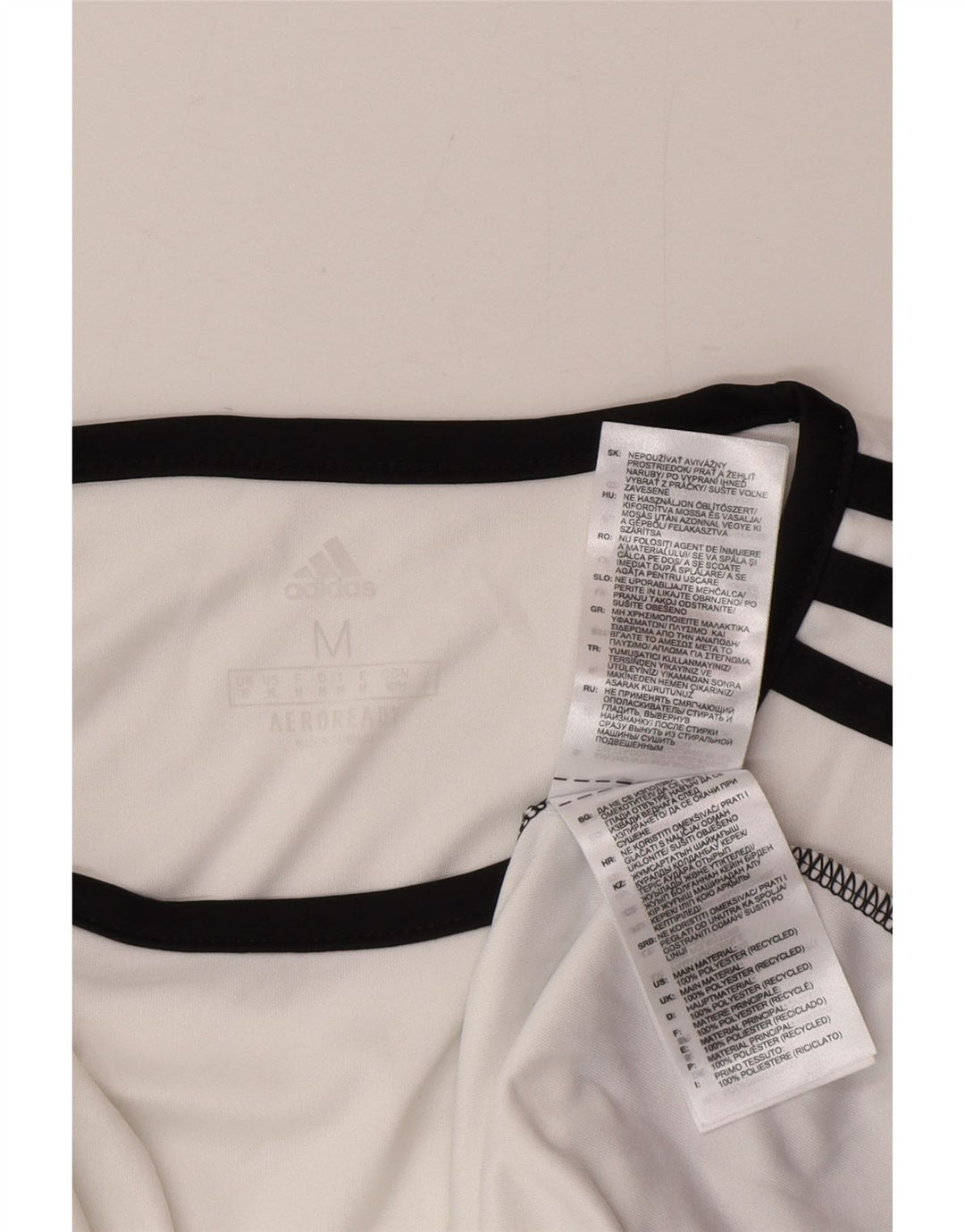 Adidas Ανδρικό T-Shirt Aeroready Top Medium White Colourblock Πολυεστέρας