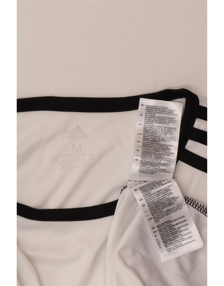Adidas Ανδρικό T-Shirt Aeroready Top Medium White Colourblock Πολυεστέρας