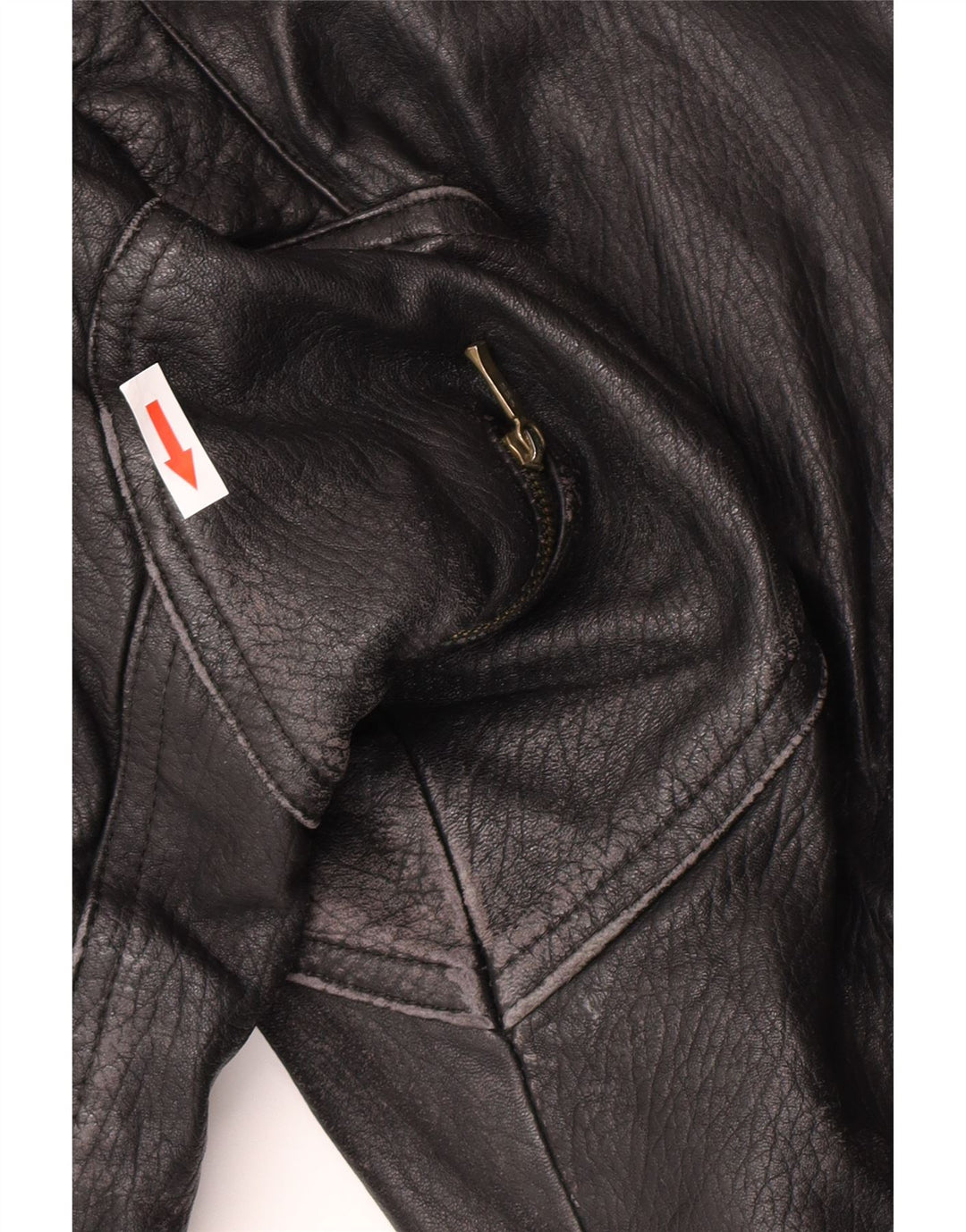 Vintage Γυναικείο Δερμάτινο Μπουφάν IT 52 2XL Μαύρο Δερμάτινο