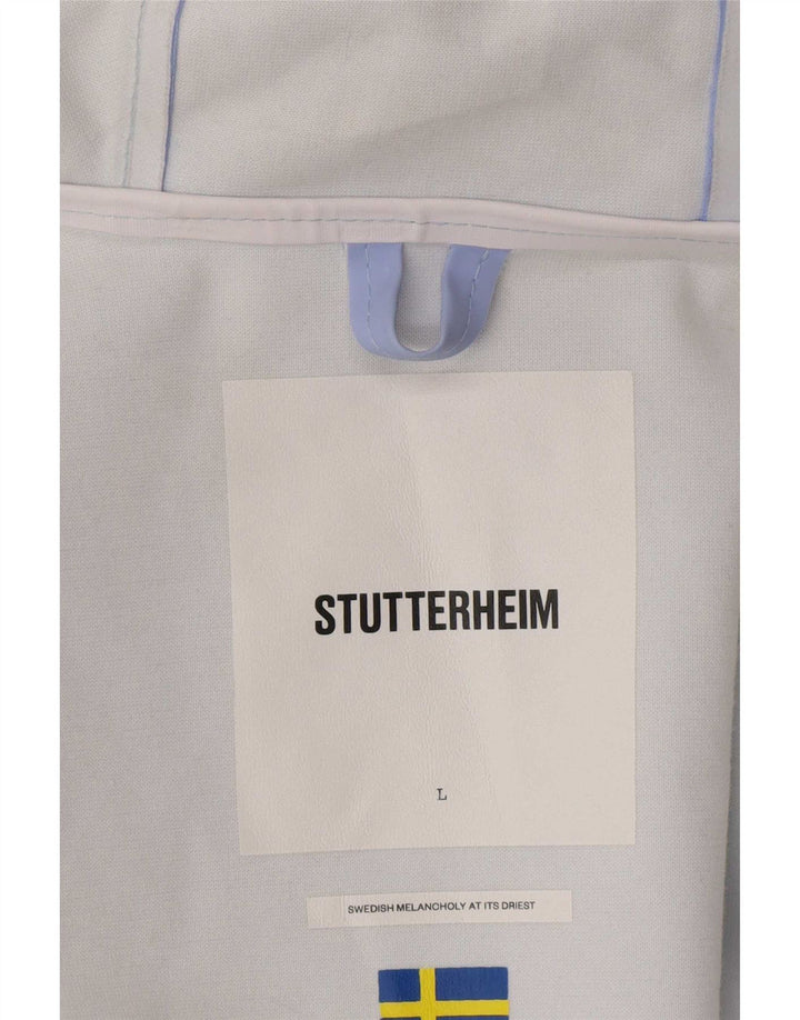 Ανδρικό αδιάβροχο Stutterheim με κουκούλα UK 40 μεγάλο μπλε βαμβακερό
