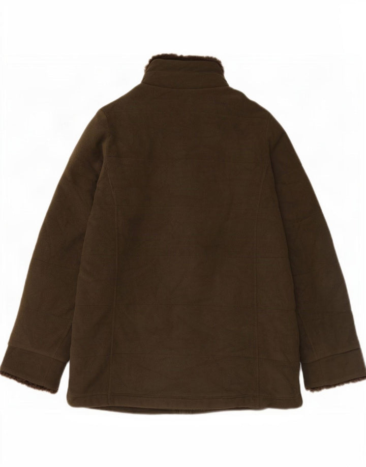 Marks & Spencer Γυναικείο Fleece Jacket UK 12 Medium Green Polyester