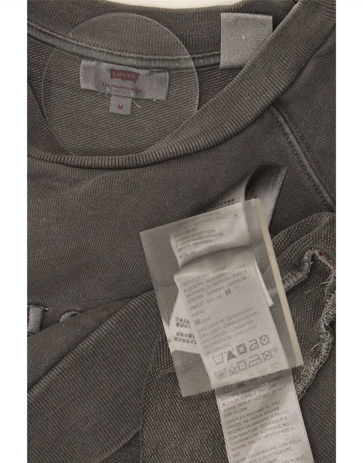 Γυναικείο γραφικό υπερμεγέθη φούτερ Levi's Crop Jumper UK 14 Medium Grey