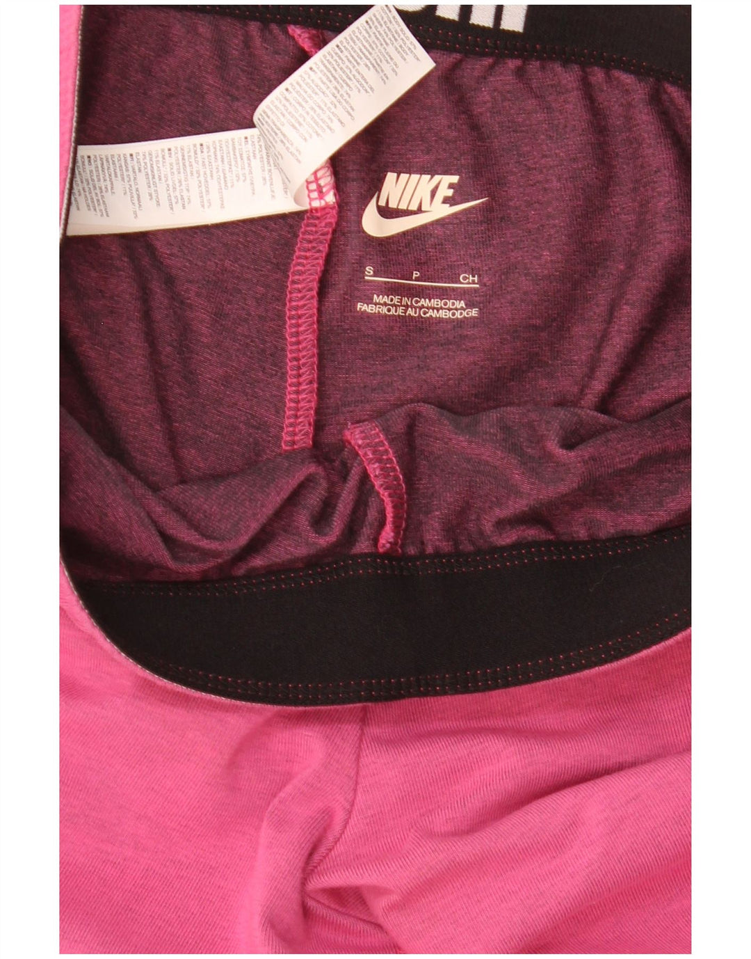 Γυναικεία γραφικά κολάν Nike UK 8 Μικρά ροζ βαμβακερά