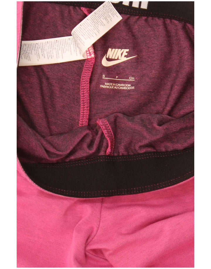 Γυναικεία γραφικά κολάν Nike UK 8 Μικρά ροζ βαμβακερά