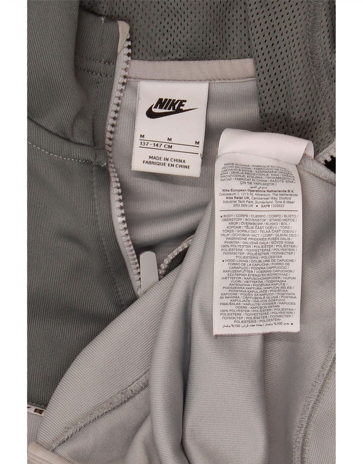 Πουλόβερ Nike Boys με φερμουάρ κουκούλα 10-11 ετών, μεσαίο γκρι, πολυεστέρας