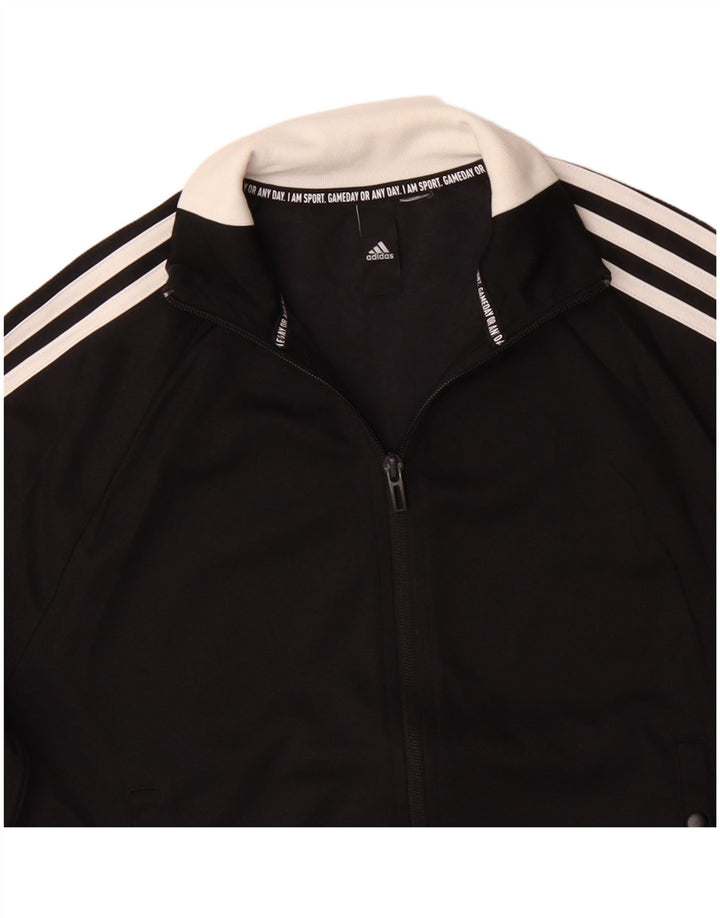 Γυναικεία αθλητική φόρμα ADIDAS Top Jacket UK 14 Medium Black Polyester