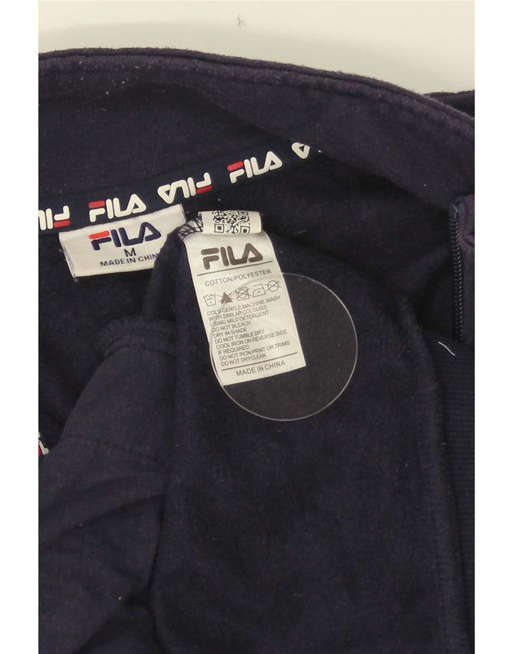 Ανδρικό γραφικό φούτερ με φερμουάρ Fila Jumper Medium Navy Blue Colourblock