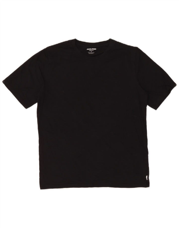 Jack & Jones Ανδρικό T-Shirt Top Μεσαίο μαύρο βαμβακερό