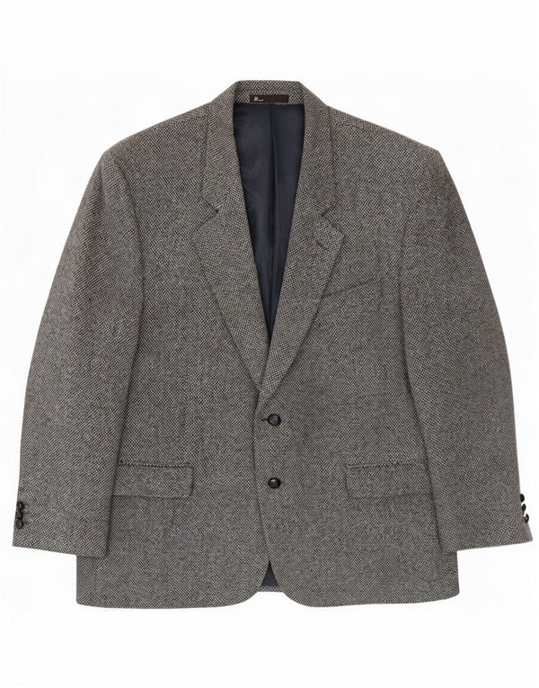 Bhs Ανδρικό μπουφάν Harris Tweed με 2 κουμπιά σακάκι UK 46 3XL Γκρι μαλλί