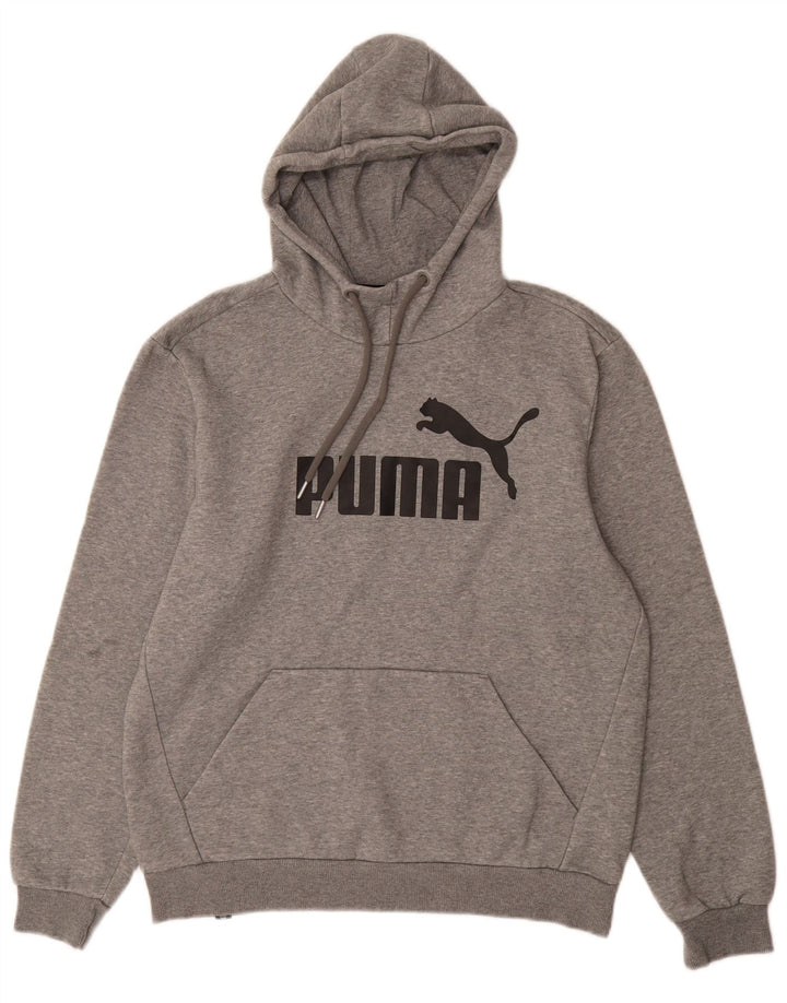 Ανδρικό γραφικό κουκούλα PUMA, μεσαίο γκρι βαμβακερό