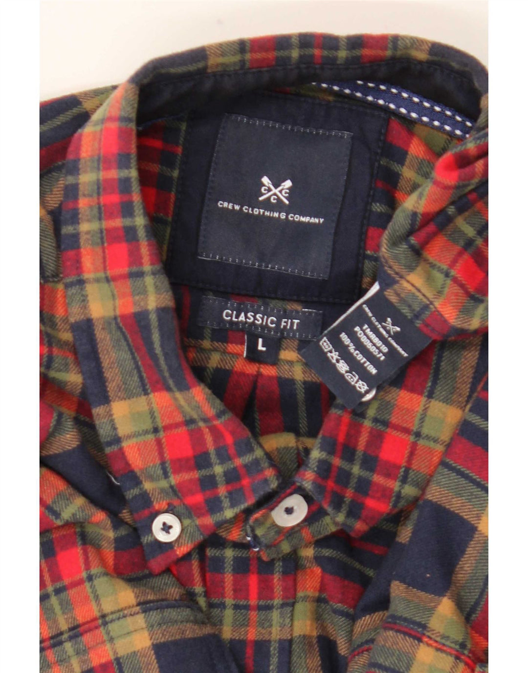 Crew Clothing Ανδρικό πουκάμισο Classic Fit Flannel Μεγάλο πολύχρωμο καρό