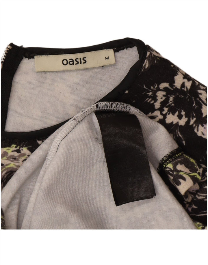 Γυναικείο φόρεμα Oasis Basic UK 14 Medium Black Floral Polyester