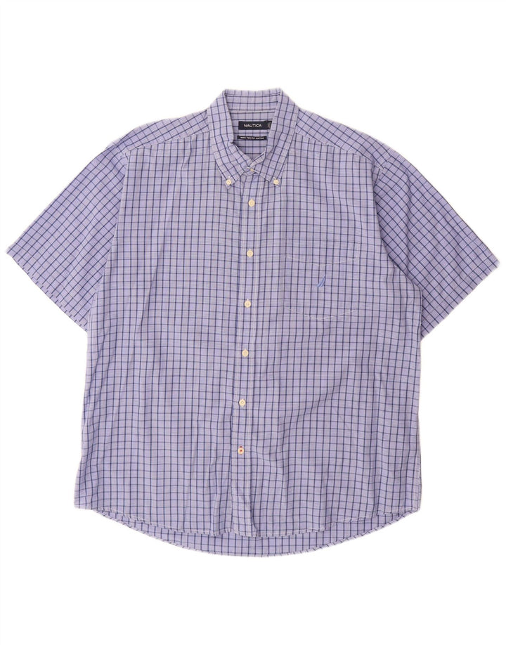 Ανδρικό κοντομάνικο πουκάμισο Nautica XL Blue Check Cotton