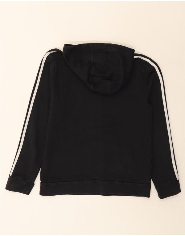Adidas Γυναικείο Γραφικό Hoodie Jumper UK 10 Small μαύρο βαμβακερό