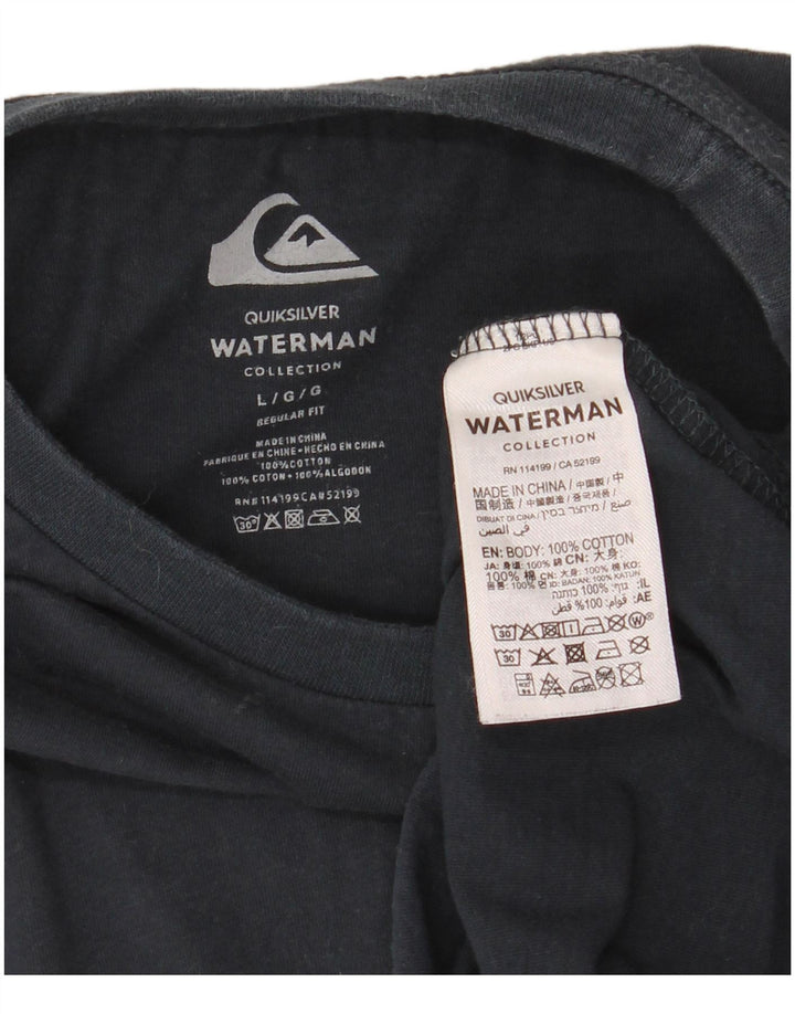 Quiksilver Ανδρικό T-Shirt με κανονική εφαρμογή γραφικό μπλουζάκι μεγάλο μπλε ναυτικό βαμβακερό