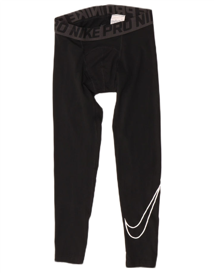Γραφικό κολάν Nike Boys Compression 10-11 ετών Μεσαίο μαύρο πολυεστέρα