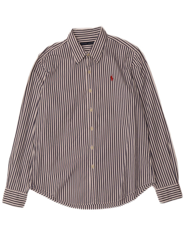 Ralph Lauren Γυναικείο πουκάμισο US 10 Large Navy Blue Pinstripe Cotton