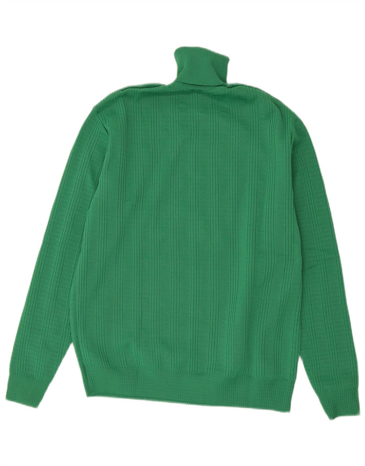 Vintage Ανδρικό πουλόβερ με ρολό λαιμόκοψη IT 50 Medium Green