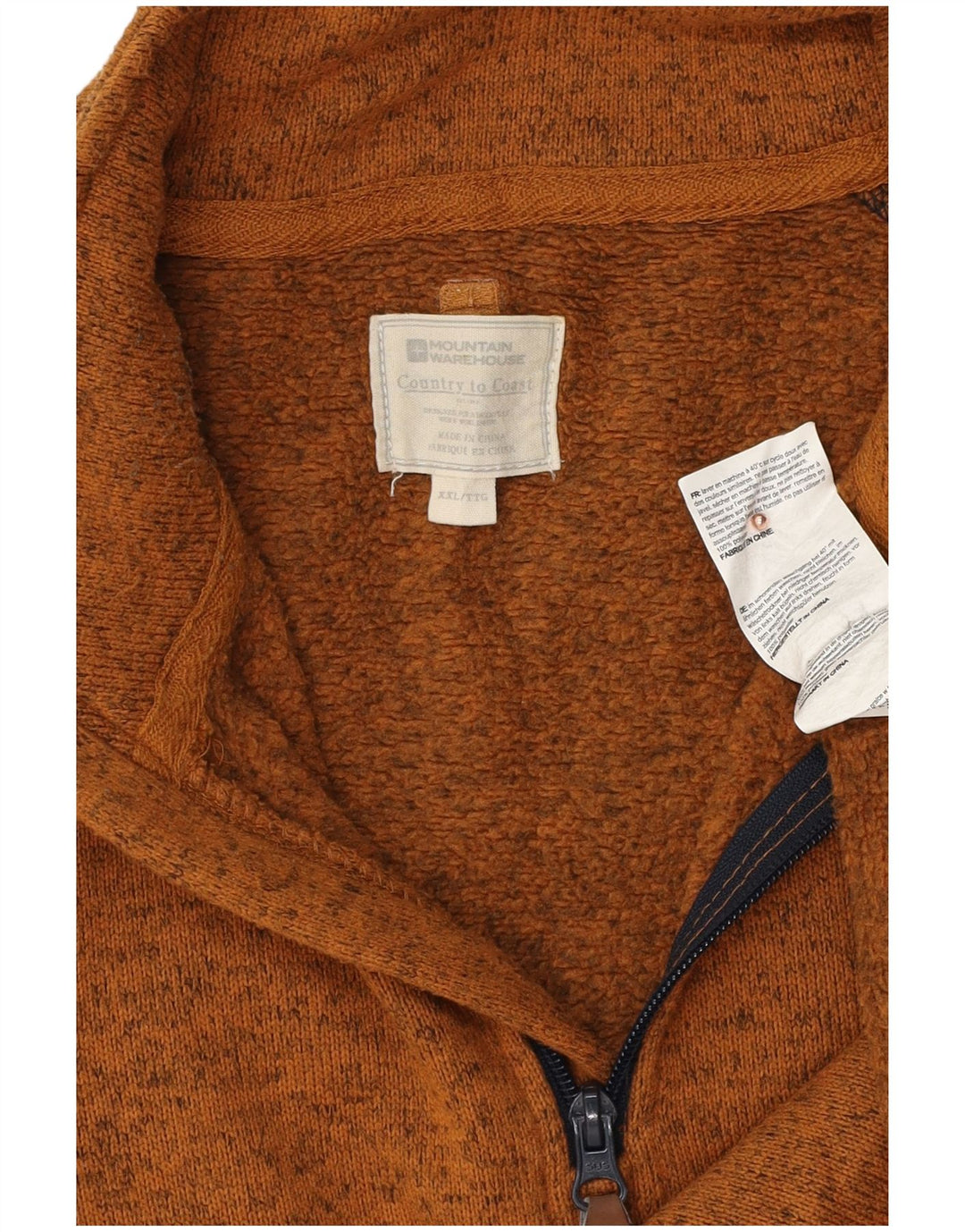 MOUNTAIN WAREHOUSE Ανδρικό φούτερ με φερμουάρ Jumper 2XL Brown Flecked