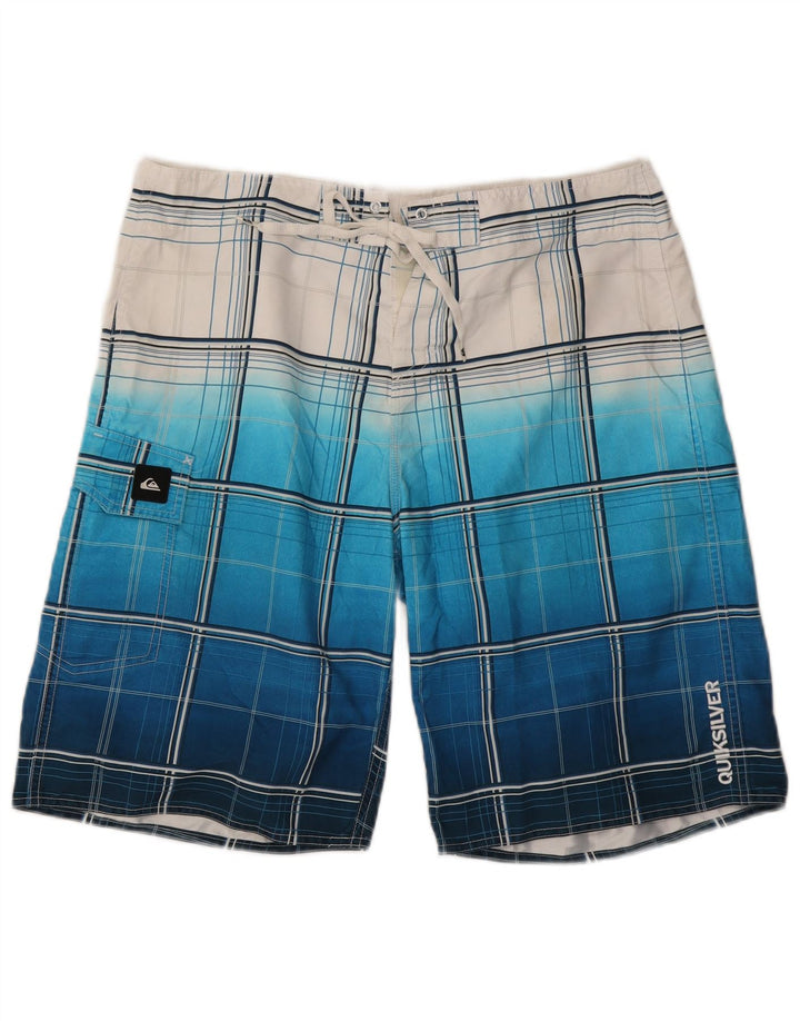 Ανδρικό σορτς κολύμβησης Quiksilver μεγάλο μπλε τσεκ πολυεστέρα