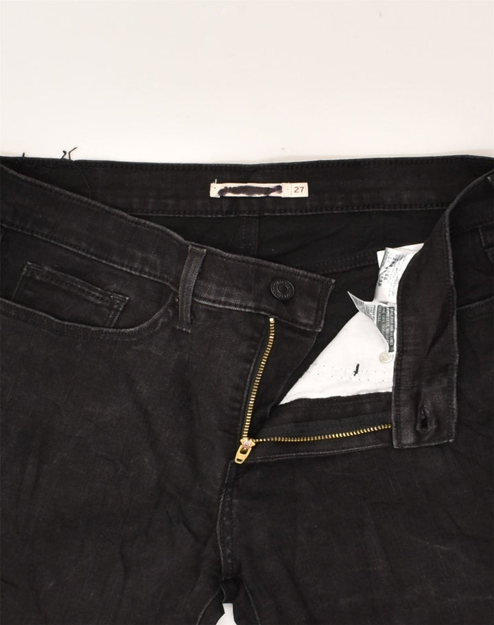 LEVI'S Womens Slim Jeans W27 L31  Black Cotton | Vintage Levi's | Thrift | Second-Hand Levi's | Used Clothing | Messina Hembry 