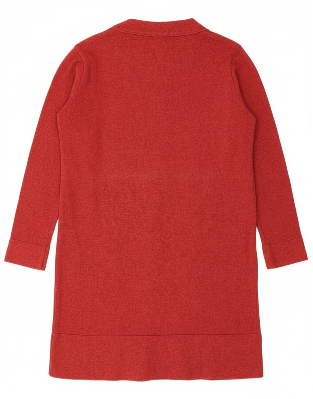 ZARA Womens Longline Open Cardigan Sweater UK 14 Medium Red
