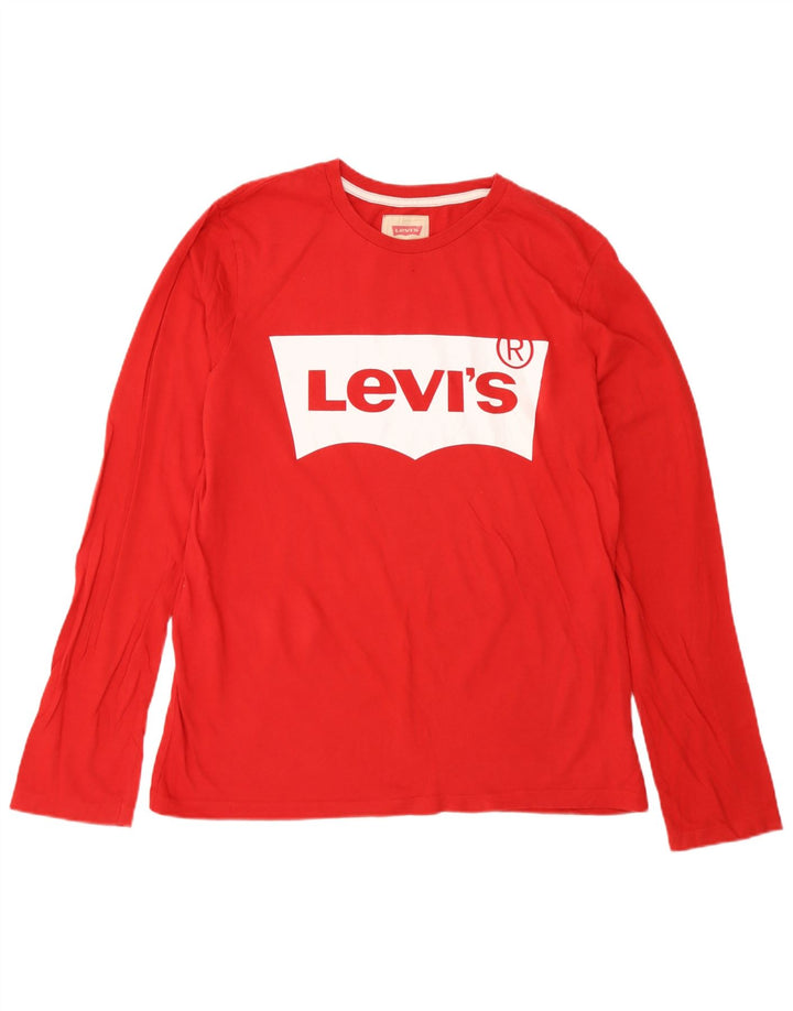 Levi's Boys Graphic Top Μακρυμάνικο 15-16 ετών Κόκκινο Βαμβακερό