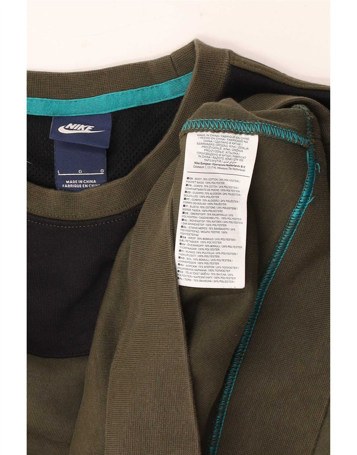 Ανδρικό φούτερ Nike Jumper με μεγάλο χακί βαμβακερό χρώμα