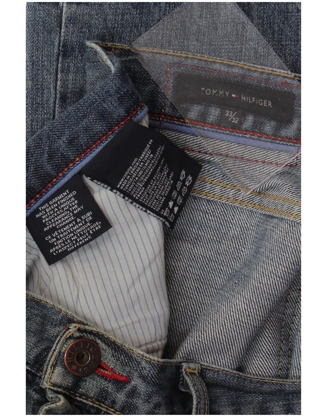 TOMMY HILFIGER Ανδρικό τζιν ίσιο W33 L32 Μπλε βαμβακερό