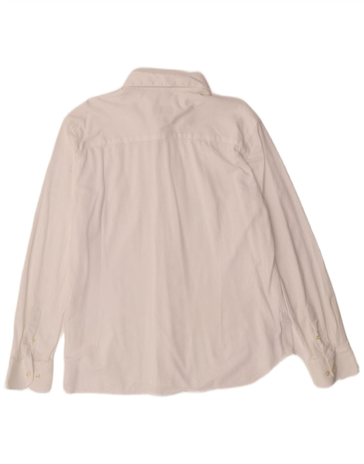 Ανδρικό πουκάμισο Massimo Dutti 2XL Λευκό βαμβακερό