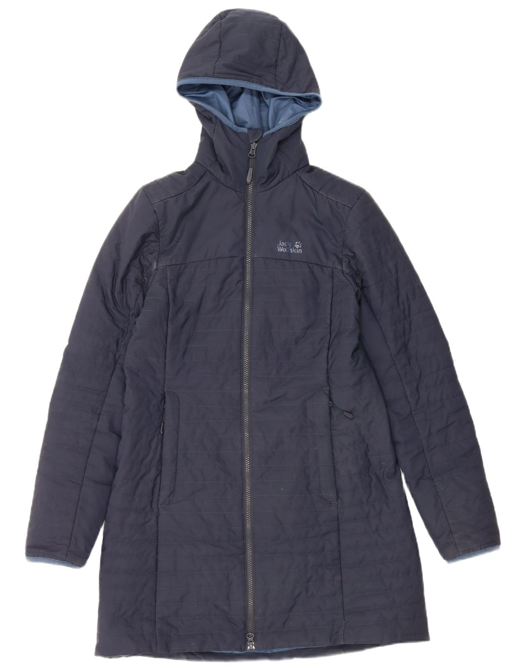 JACK WOLFSKIN Γυναικείο παλτό με κουκούλα UK 6 XS Navy Blue Polyester