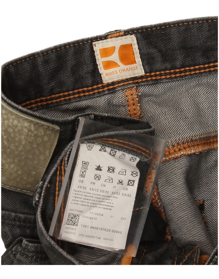 HUGO BOSS Γυναικείο ίσιο τζιν W33 L32 Γκρι βαμβακερό