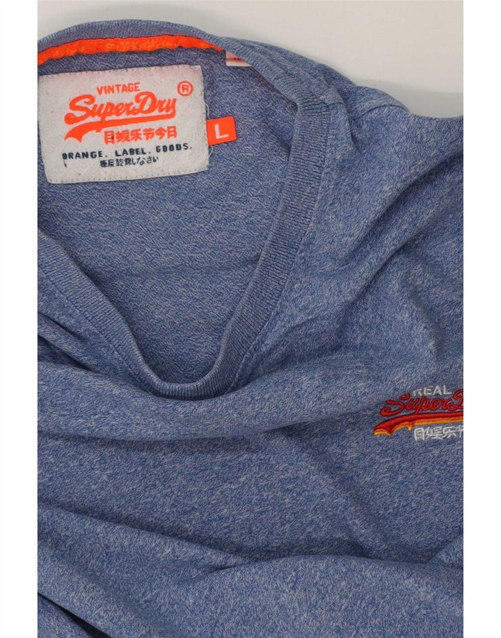 Ανδρικό T-Shirt Superdry Top Large Blue Flecked