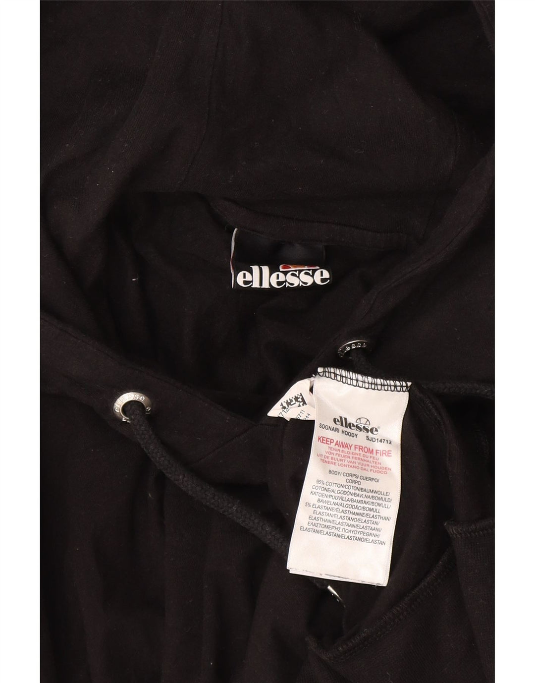 Ανδρικό φούτερ Ellesse, μεσαίο μαύρο βαμβακερό