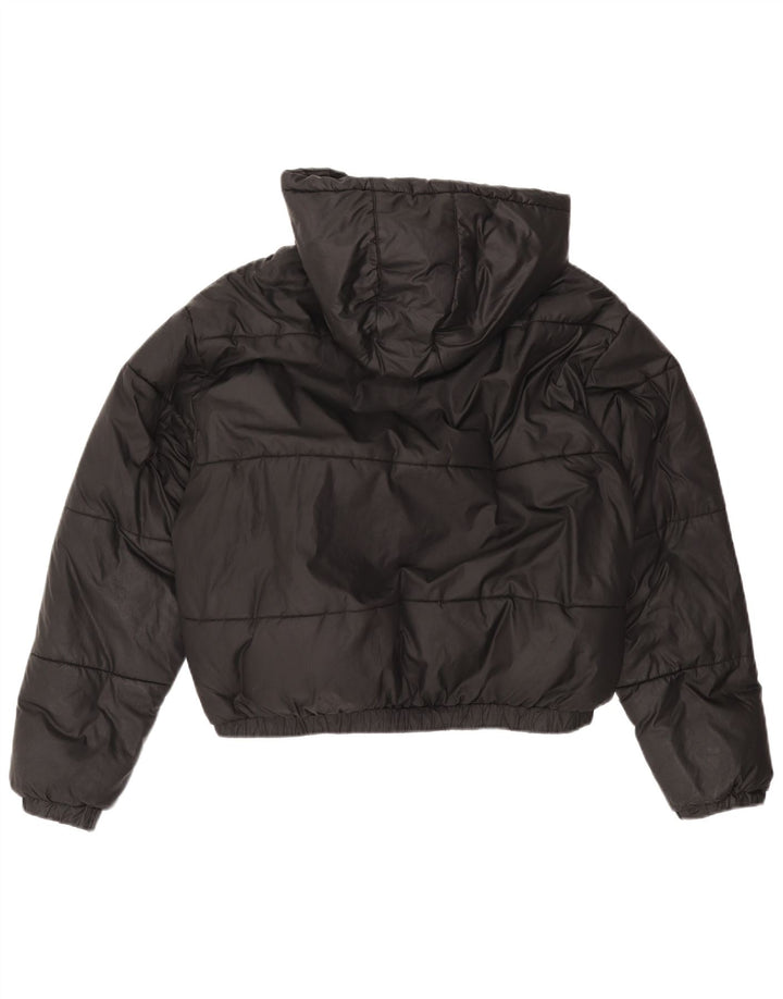 ELLESSE Γυναικείο μπουφάν με κουκούλα μεγάλου μεγέθους UK 12 μεσαίο μαύρο πολυεστέρα