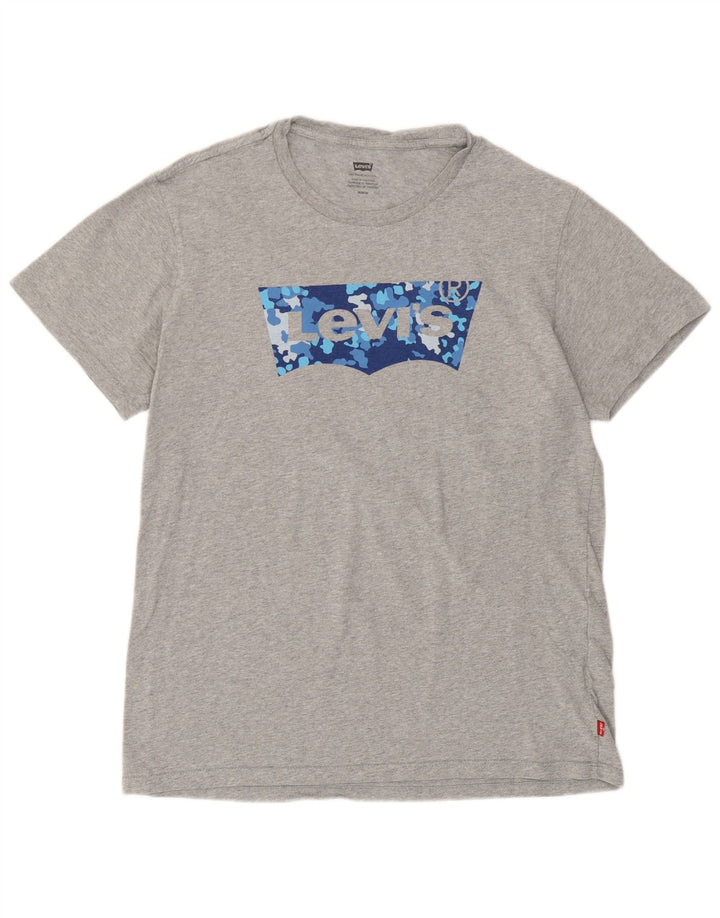 Ανδρικό γραφικό T-Shirt Levi's Top Μεσαίο Γκρι Βαμβακερό