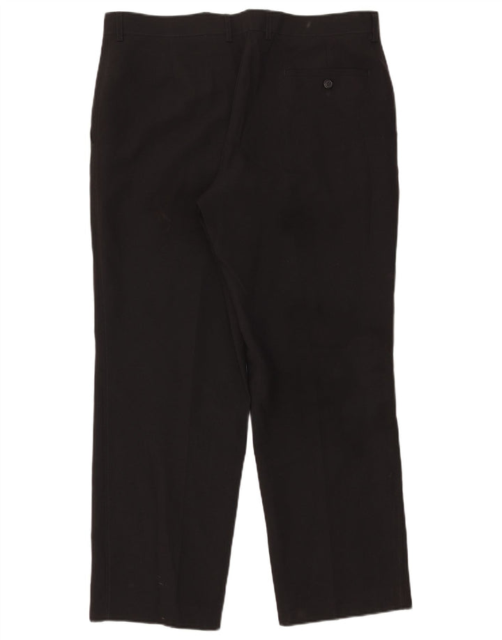 Marks & Spencer Ανδρικό ίσιο παντελόνι Chino W36 L29 Μαύρο πολυεστέρα