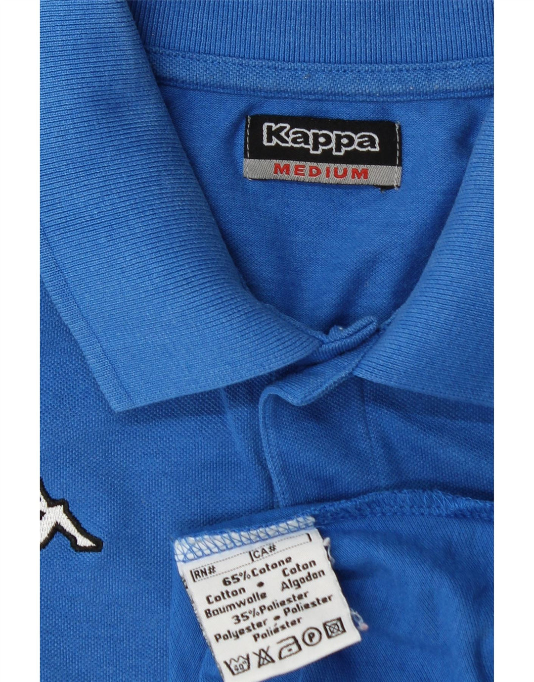 KAPPA Mens Polo Shirt Medium Blue Cotton