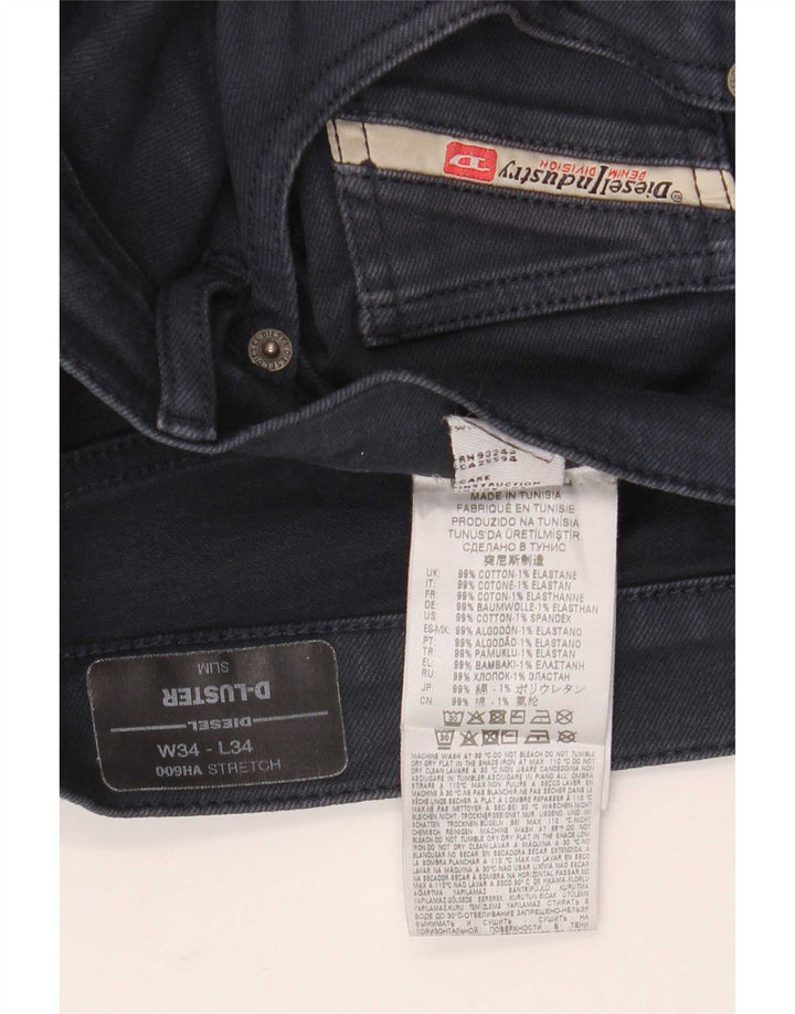 Diesel Ανδρικό D-Luster Slim Jeans W34 L34 Navy Blue Cotton