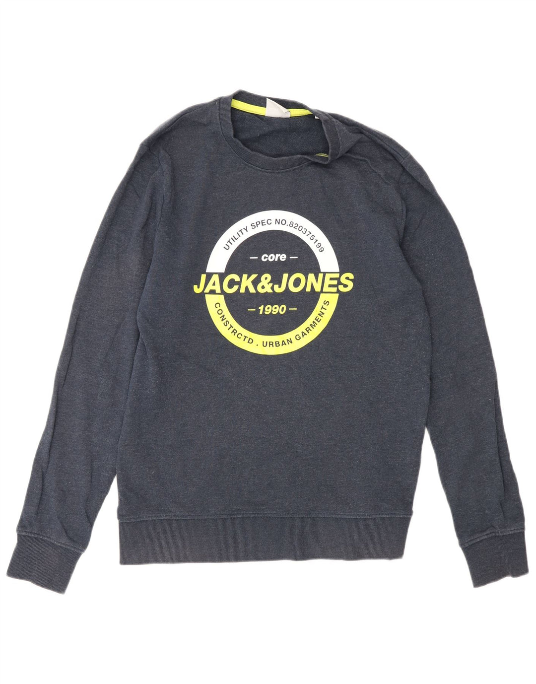 Jack & Jones Ανδρικό γραφικό φούτερ Jumper Small Navy Blue από βαμβάκι