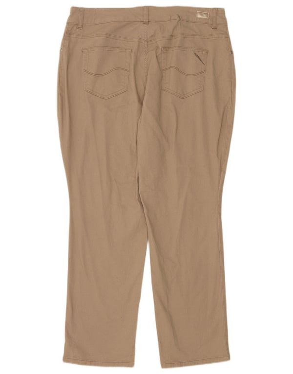 Lee Γυναικείο ίσιο ίσιο παντελόνι US 18 2XL W36 L30 Μπεζ