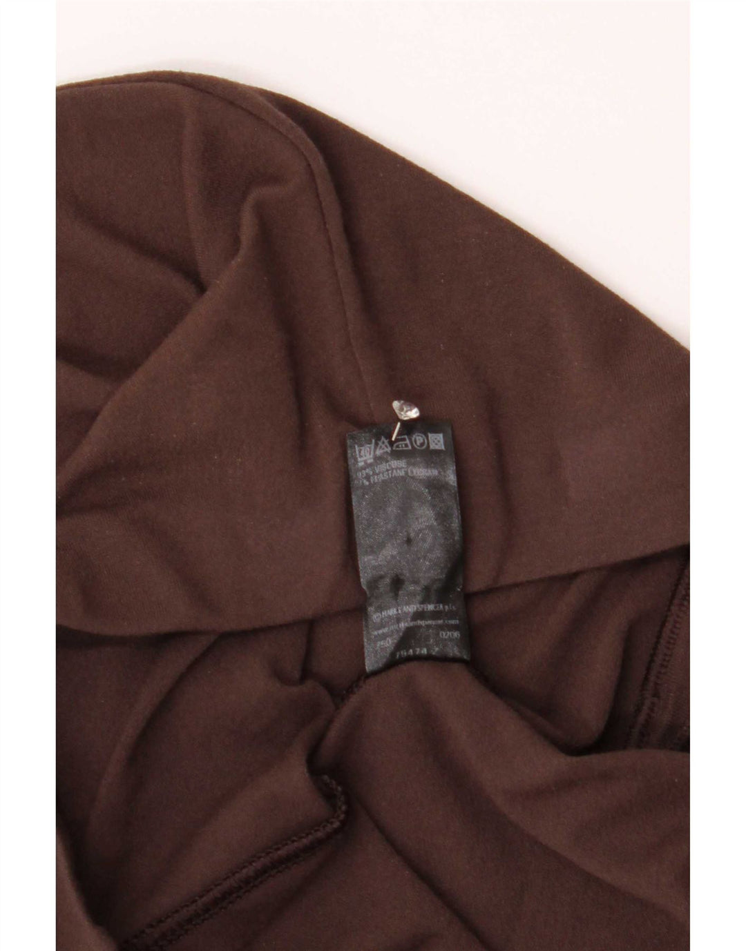 Marks & Spencer Γυναικεία Flare κολάν UK 12 μεσαία καφέ βισκόζη