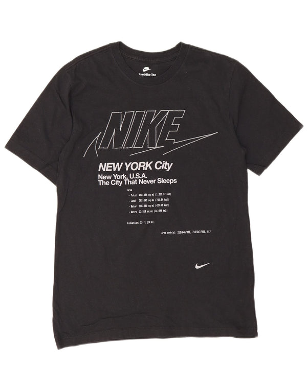 Ανδρικό γραφικό μπλουζάκι Nike Nike City, μεσαίο μαύρο βαμβακερό