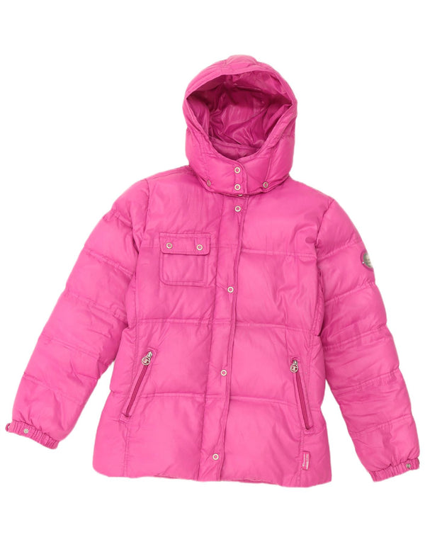 Champion Girls Hooded Jacket 13-14 Years XL Pink Polyester